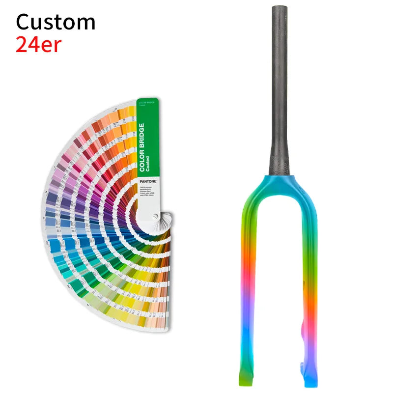 Lightweight Carbon Fiber MTB Rigid Fork 20er 24er Customizable Color 28.6mm Bicycle Front Fork