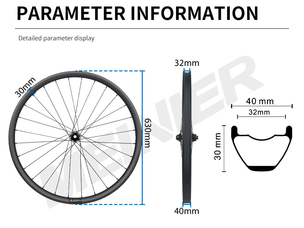 High Quality Carbon MTB Wheelset 29 Inch 28 Hole 30mm Rim Depth Carbon Clincher Wheel Disc Brake Mountain Bike Wheel Set