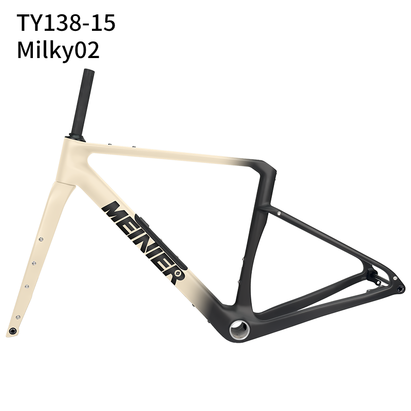 NUEVO cuadro de carbono para grava, montaje plano, freno de disco, 700C*47C, rosca BSA, cable interno, cuadro de bicicleta de grava, bicicleta de carretera