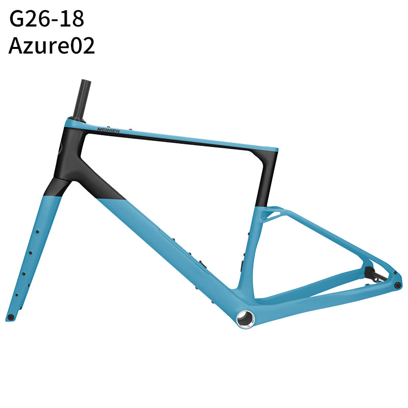G26 Carbon Gravel Frameset with Full Carbon Fiber Storage Tool Box Cyclocross Frameset Max Tire 700Cx50C Disc Brake