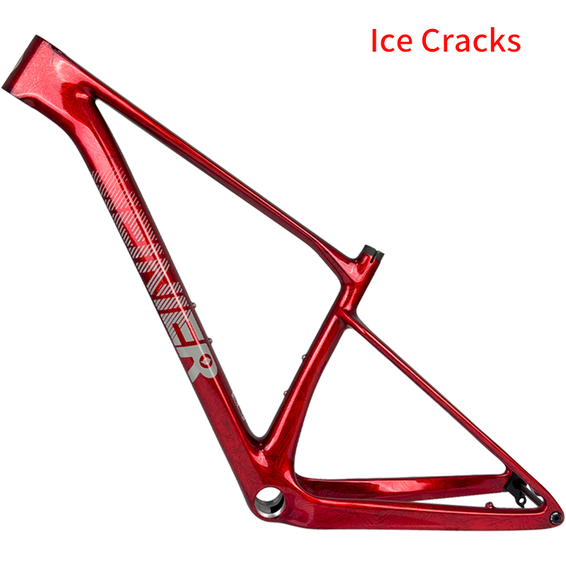 Cuadro de bicicleta de montaña rígida Snake 29er, eje pasante, enrutamiento de frenos de disco, neumáticos internos Max 29er x 2.4, cuadro de MTB de carbono