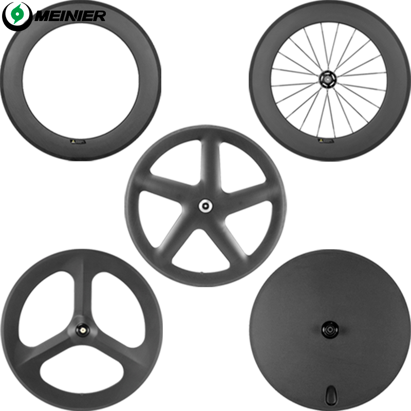 700C Carbon Track Wheels Rim Brake 14mm 3K Matte/3K Glossy Racing Wheel Fixed Gear Bike Clincher Carbon Wheelset