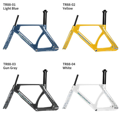 New TR88 Carbon Fixed Gear Frame Single Speed High Performance Track Frameset Max 700Cx28C Tire