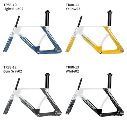 New TR88 Carbon Fixed Gear Frame Single Speed High Performance Track Frameset Max 700Cx28C Tire