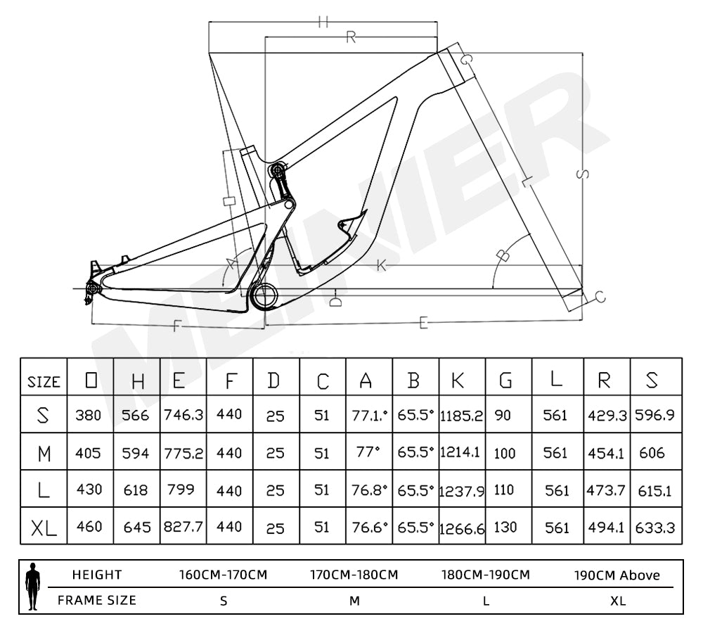 Hot Selling Products Full Suspension Frame Boost 148x12mm UDH BSA Carbon Mountain Bike Frame Disc Brake MTB Frame Carbon 29er