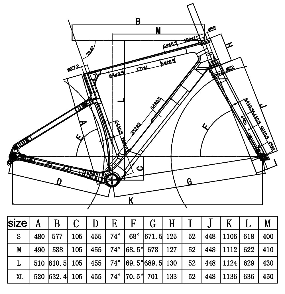 MEINIER GRL32 Carbon Gravel Bike Frame Thru Axle 148x12mm Disc Brake Cyclocross Frame Max 32x2.4 Tires