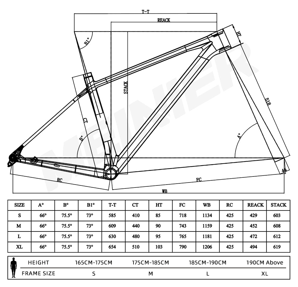 M08 T1000 Carbon MTB Frame Max 29erx2.4Tire Internal Cable Routing Ultralight Hardtail Frame BSA UDH