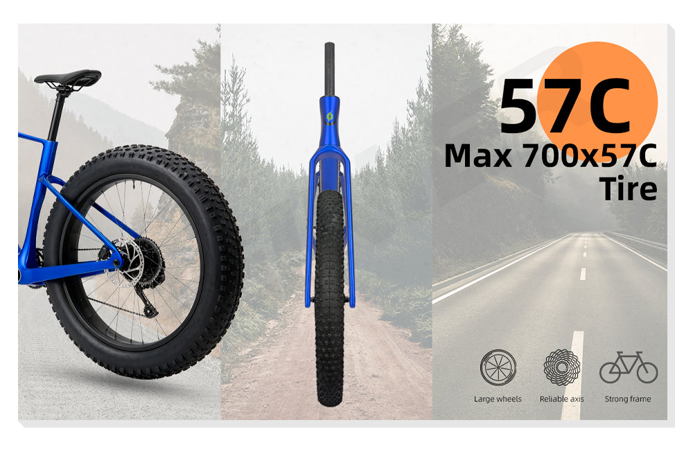 GRL15 Carbon Cyclocross Frameset Max Tire 700Cx57C Disc Brake Internal Cable Routing Gravel Frame with Tool Box UDH