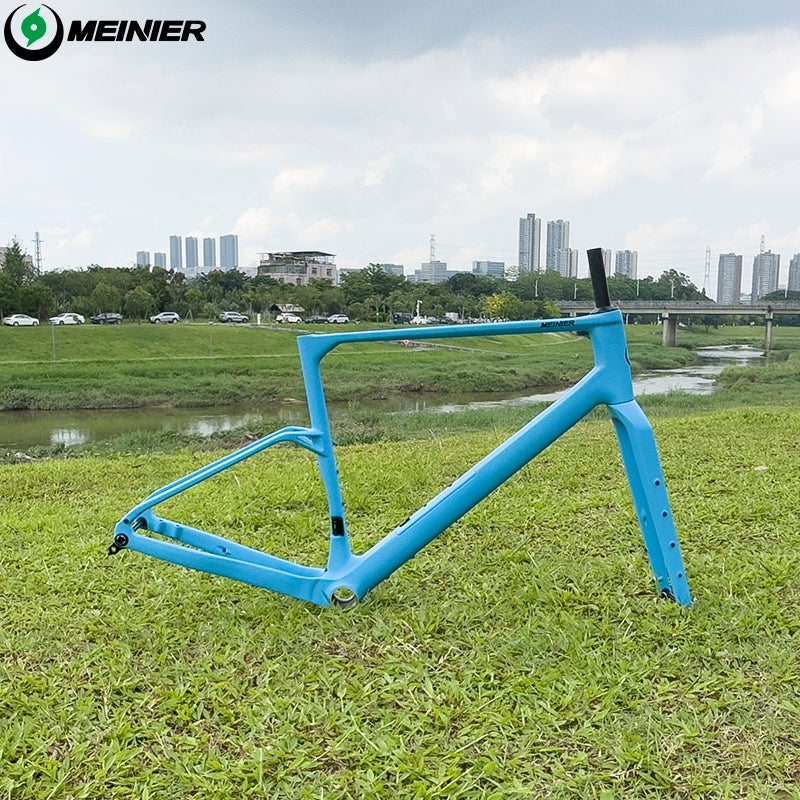 G26 Carbon Gravel Frameset with Full Carbon Fiber Storage Tool Box Cyclocross Frameset Max Tire 700Cx50C Disc Brake