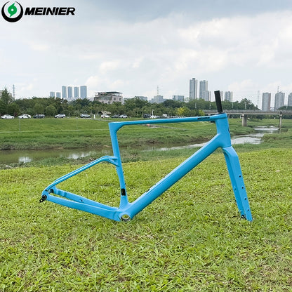 G26 Carbon Gravel Frameset with Full Carbon Fiber Storage Tool Box Cyclocross Frameset Max Tire 700Cx50C Disc Brake