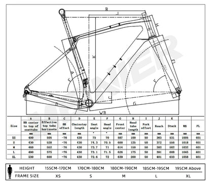 Lightweight Carbon Gravel Bike Frame 700Cx47C Max Tire 142x12mm Axle Disc Brake Cyclocross Frame