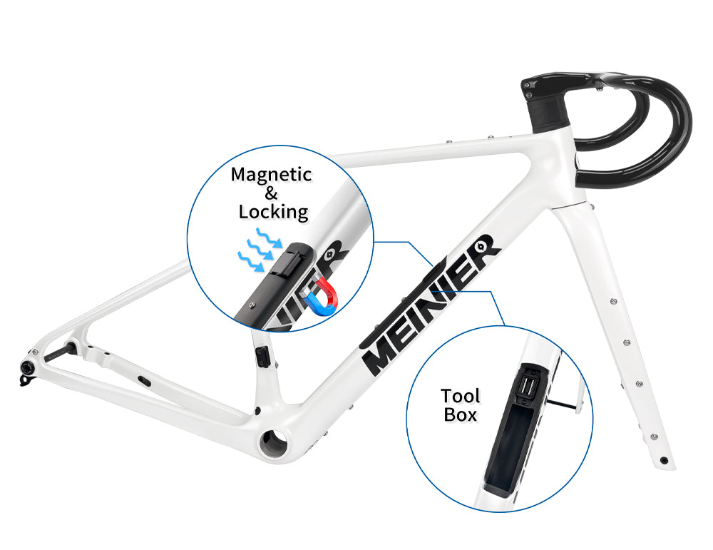 New Carbon Gravel Frameset with Integrated Handlebar UDH Hanger Lightweight Road Bike Frame Set