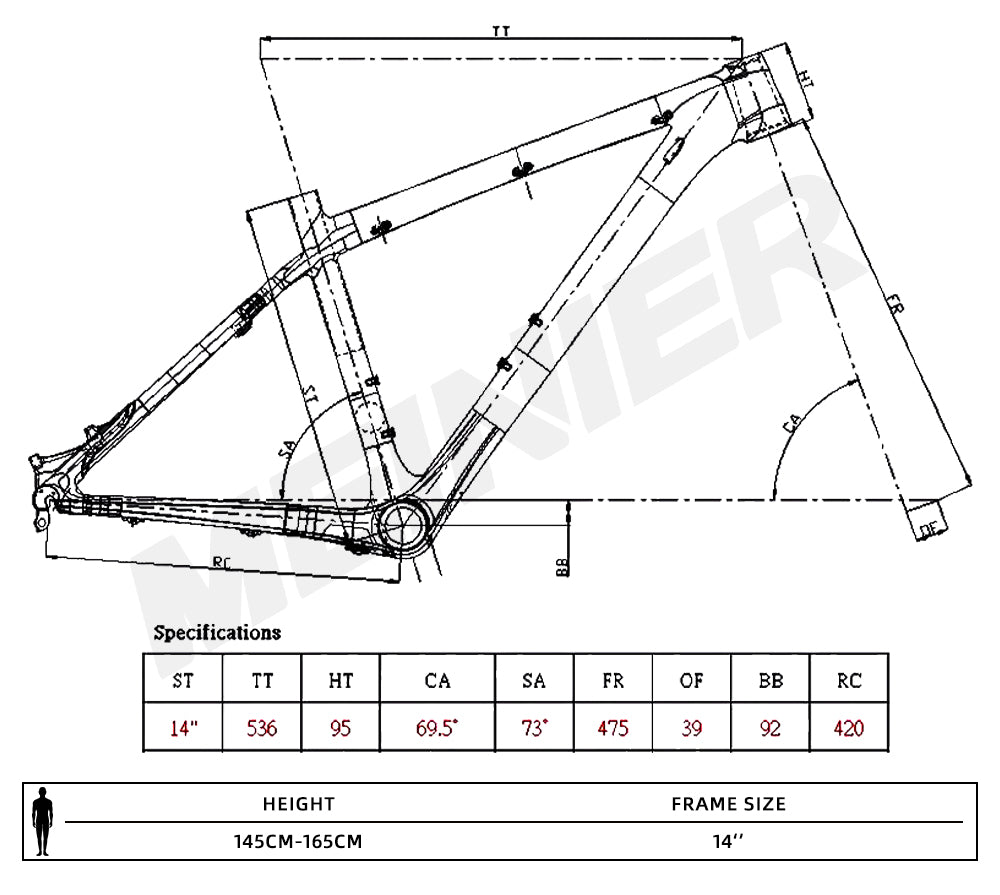 26 Inch T1000 Carbon Fiber MTB Hardtail Frame with Straight Tube Rigid Fork Disc Frameset 135x9mm Hub Lightweight Durable