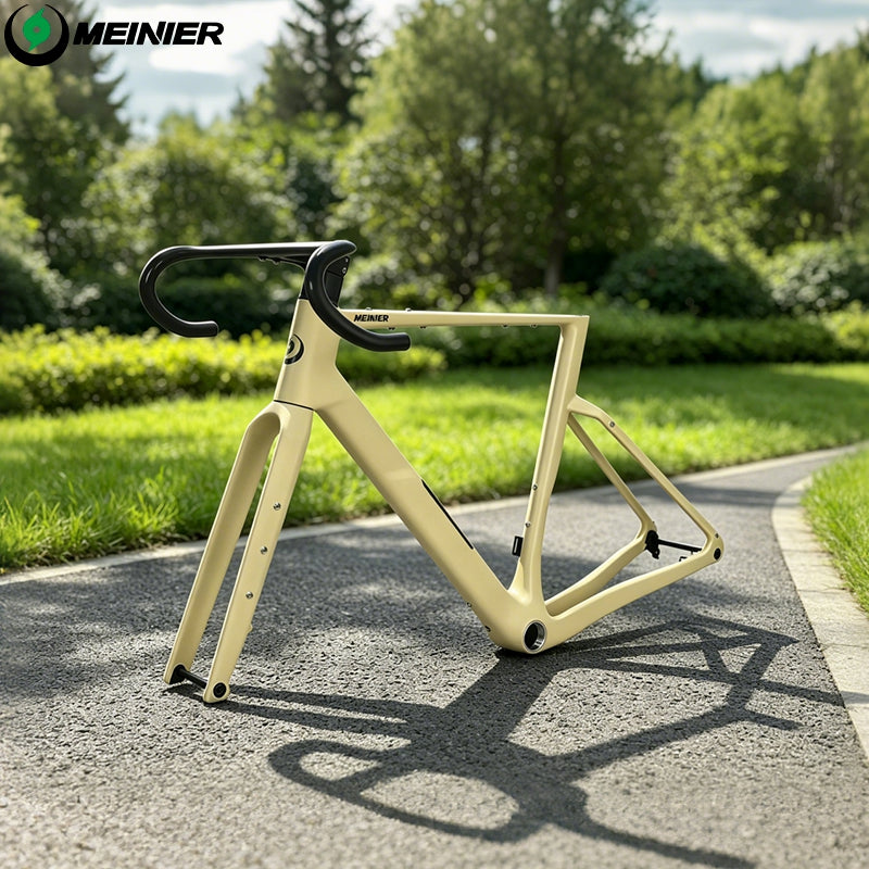 MEINIER GRL17 Gravel Frame Carbon Disc Brake Max Tire 700x57C Tool Box Custom Colors Road Bike Frame Lightweight Adventure