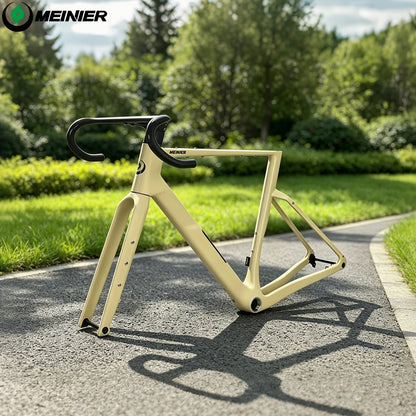 MEINIER GRL17 Gravel Frame Carbon Disc Brake Max Tire 700x57C Tool Box Custom Colors Road Bike Frame Lightweight Adventure