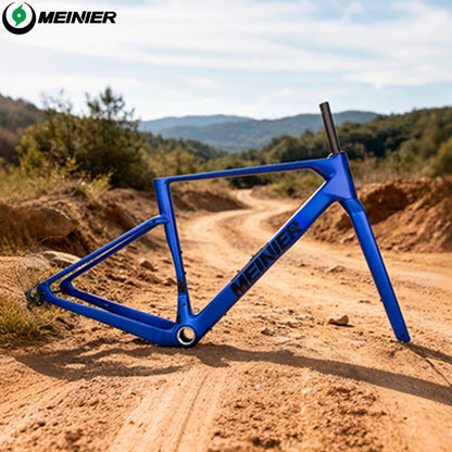 GRL15 Carbon Cyclocross Frameset Max Tire 700Cx57C Disc Brake Internal Cable Routing Gravel Frame with Tool Box UDH