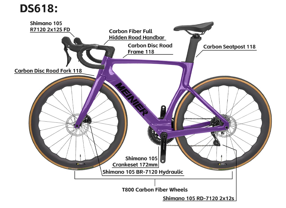 Carbon Road Bike 2x12 Speed