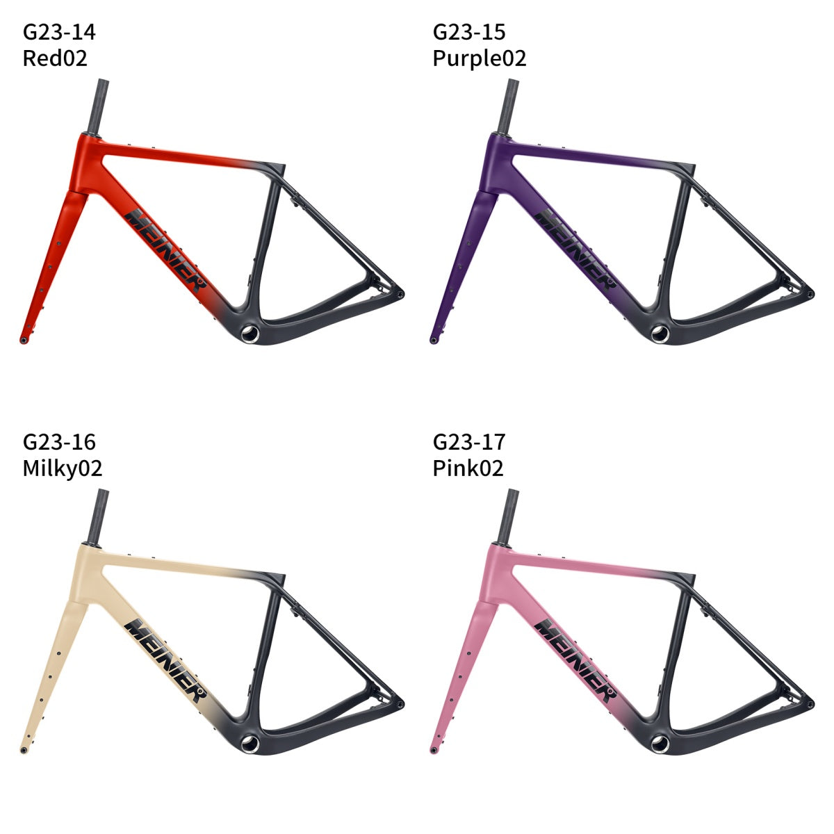 G23 Gravel Bike Frameset Max 700Cx47C Tires Internal Cable Routing Carbon Fiber Road Bike Frame Disc Brake for All-road