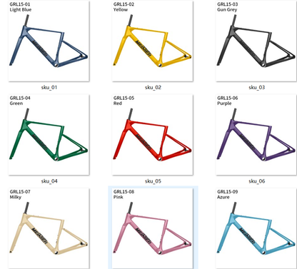 GRL15 Carbon Cyclocross Frameset Max Tire 700Cx57C Disc Brake Internal Cable Routing Gravel Frame with Tool Box UDH