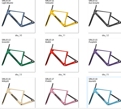 GRL15 Carbon Cyclocross Frameset Max Tire 700Cx57C Disc Brake Internal Cable Routing Gravel Frame with Tool Box UDH