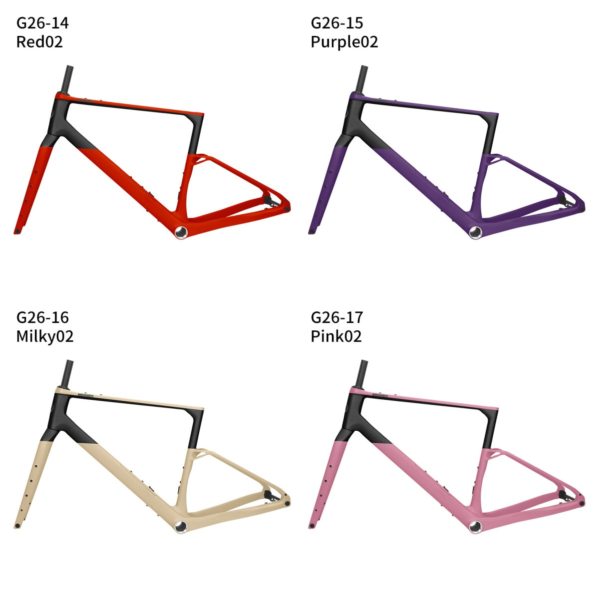 G26 Carbon Gravel Frameset with Full Carbon Fiber Storage Tool Box Cyclocross Frameset Max Tire 700Cx50C Disc Brake