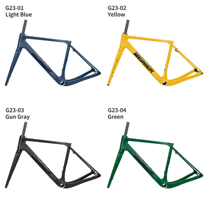 G23 Gravel Bike Frameset Max 700Cx47C Tires Internal Cable Routing Carbon Fiber Road Bike Frame Disc Brake for All-road