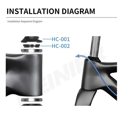 Aluminum Alloy Bike Headset Cap Cover 57mm/44.5mm for Front Fork Headset Cap Bicycle Accessories