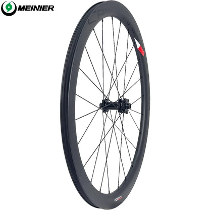 Durable Carbon Gravel Wheelset 700C 24 Hole Disc Brake Road Bike Wheel Set  Gravel Bike Clincher Width 31mm