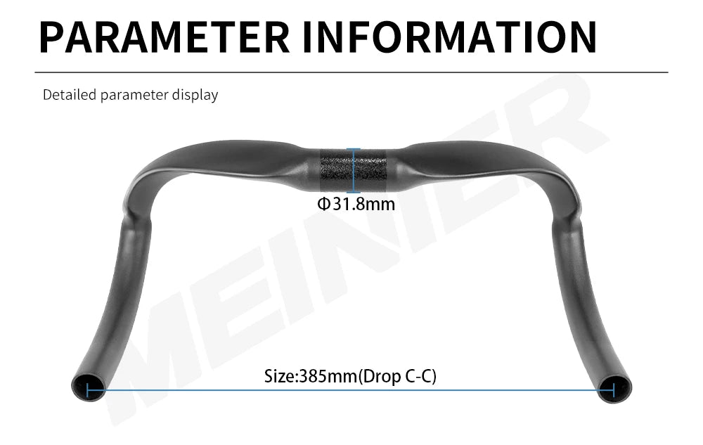 Carbon Road Bike Handlebar 385mm 31.8mm Track Bike Handlebars for Racing Bike