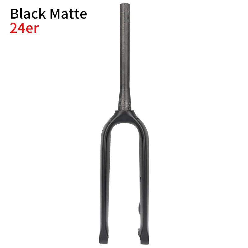 Lightweight Carbon Fiber MTB Rigid Fork 20er 24er Customizable Color 28.6mm Bicycle Front Fork