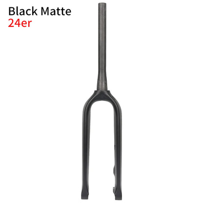 Lightweight Carbon Fiber MTB Rigid Fork 20er 24er Customizable Color 28.6mm Bicycle Front Fork
