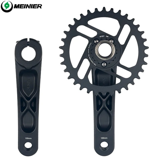 24er Kids Bike Crankset 155mm Aluminum Alloy MTB Crank Durable Bicycle Parts