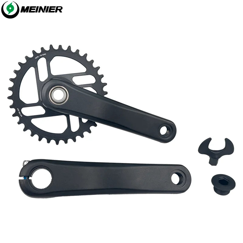 24er Kids Bike Crankset 155mm Aluminum Alloy MTB Crank Durable Bicycle Parts