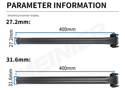 Lightweight Carbon Gravel Bike Seatpost 27.2mm 31.6mm for Road Mountain Bike MTB Parts