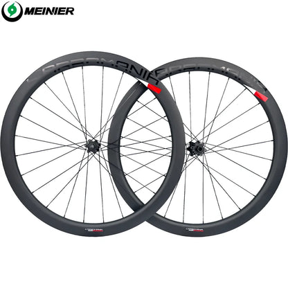 Durable Carbon Gravel Wheelset 700C 24 Hole Disc Brake Road Bike Wheel Set  Gravel Bike Clincher Width 31mm
