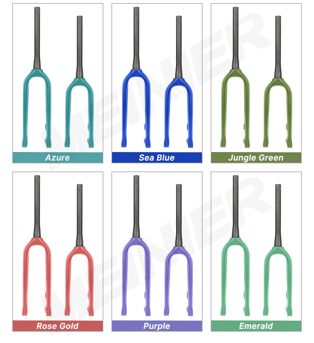 Lightweight Carbon Fiber MTB Rigid Fork 20er 24er Customizable Color 28.6mm Bicycle Front Fork