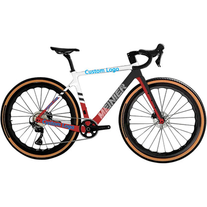 Gravel Handlebar 700c road bike frame road bike Adult Bike Fiber Fork  Full Carbon Fiber 12°  wheelset T800 Carbon Fiber wheels