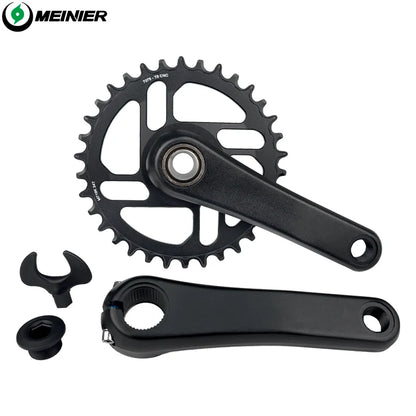 MTB Crankset 34T 7075 Alloy 138mm 143mm for Childrens 20er Bike Durable Bicycle Crank