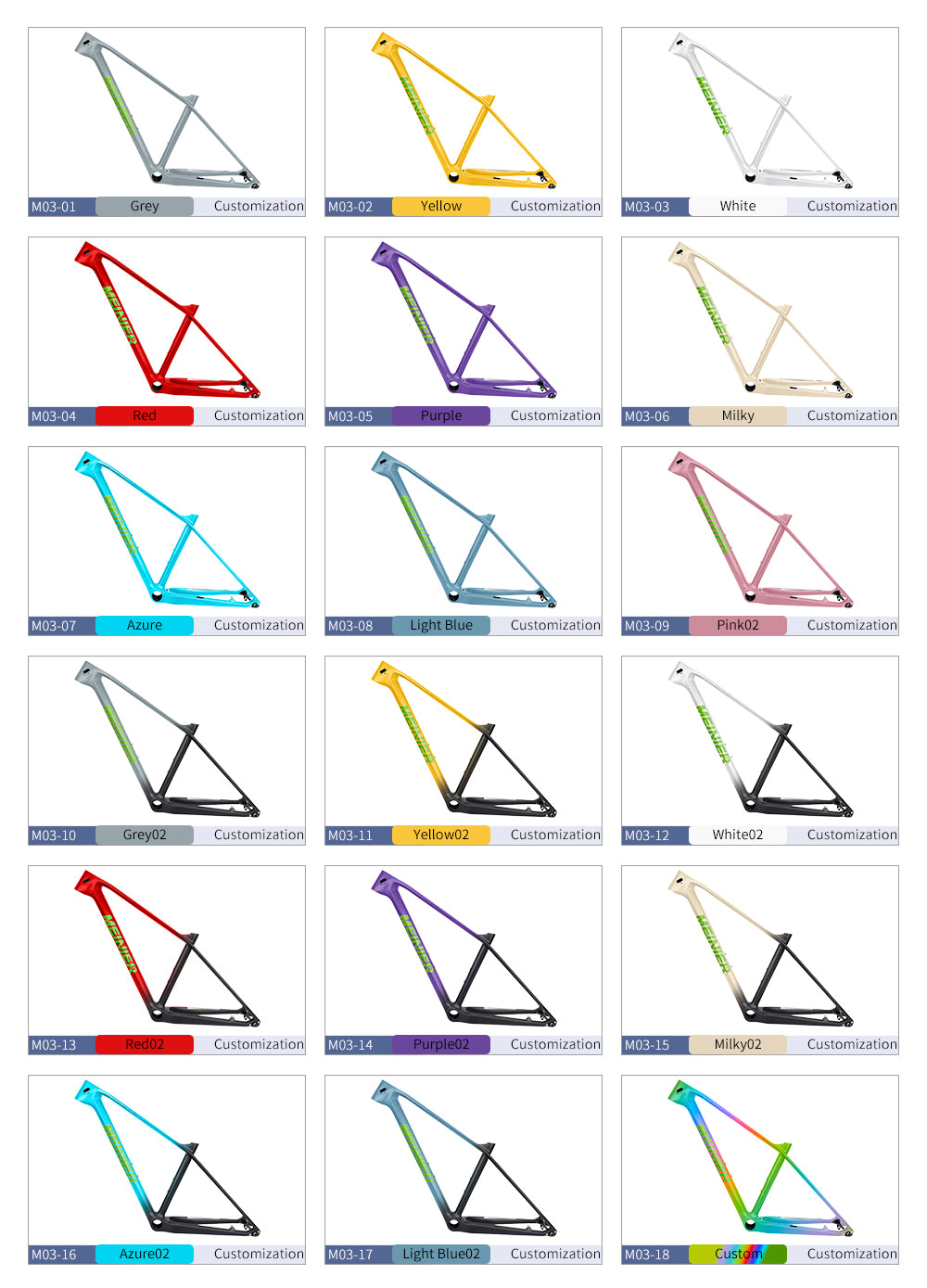 MEINIER Carbon Fiber Mountain Bike Frame Bottom Bracket PF30 Hard Tail Frame Max 27.5erx2.25Tire