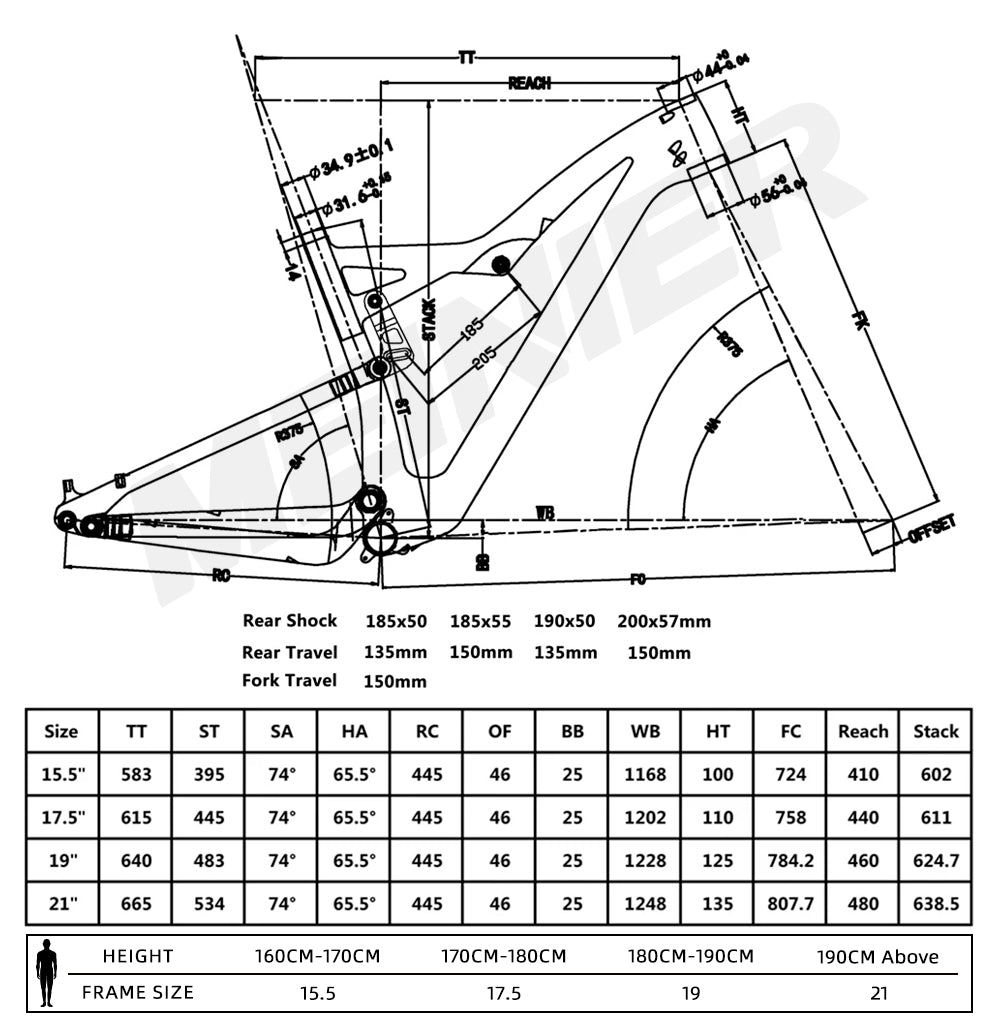 Carbon Fiber Mountain Bike Frame Full Suspension Disc Brake Full Suspension AM Frame 29er Mountain Bicycle Frame Boost 148x12mm