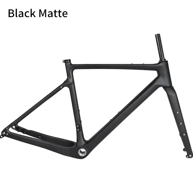NEW Carbon Gravel Frame Flat Mount Disc Brake 700C*47C Threaded BSA Internal Cable Gravel Bicycle Frameset Road Bike