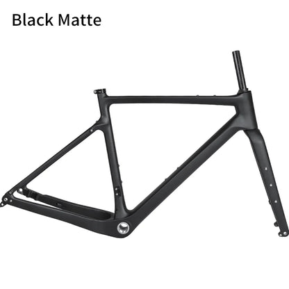 NEW Carbon Gravel Frame Flat Mount Disc Brake 700C*47C Threaded BSA Internal Cable Gravel Bicycle Frameset Road Bike