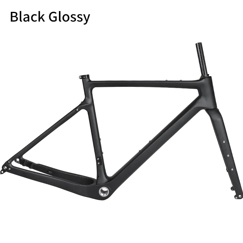 NEW Carbon Gravel Frame Flat Mount Disc Brake 700C*47C Threaded BSA Internal Cable Gravel Bicycle Frameset Road Bike