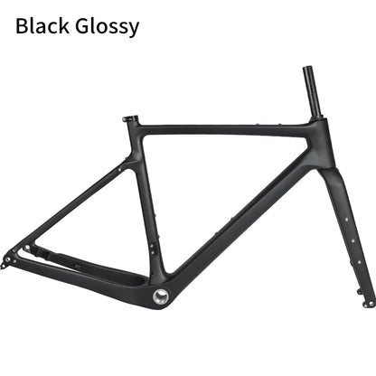 NEW Carbon Gravel Frame Flat Mount Disc Brake 700C*47C Threaded BSA Internal Cable Gravel Bicycle Frameset Road Bike