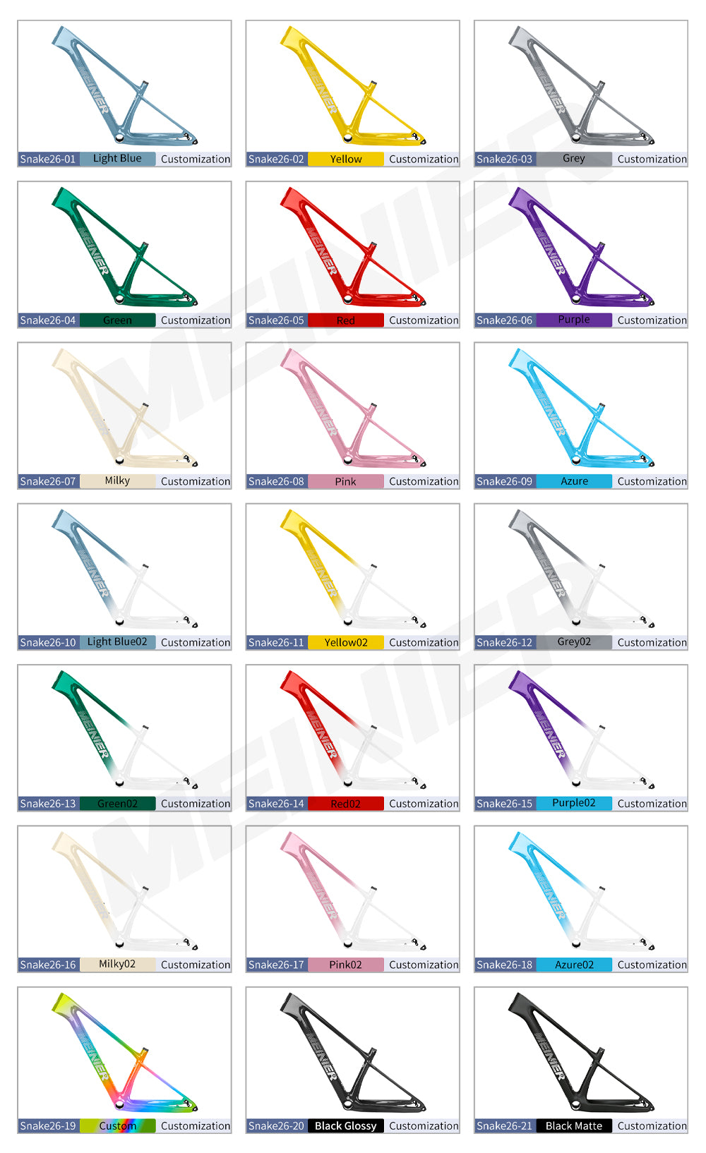 Cadre de vélo enfant 26 pouces BB92 Freins à disque Pneus Max 26erx2 35 pouces Cadre VTT semi-rigide en fibre de carbone T1000 Léger 