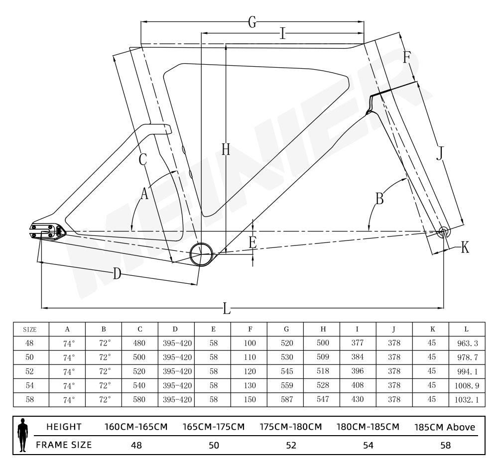 Carbon Fiber Fixed Gear Frameset TR046 high quality durable – Meinierbikes