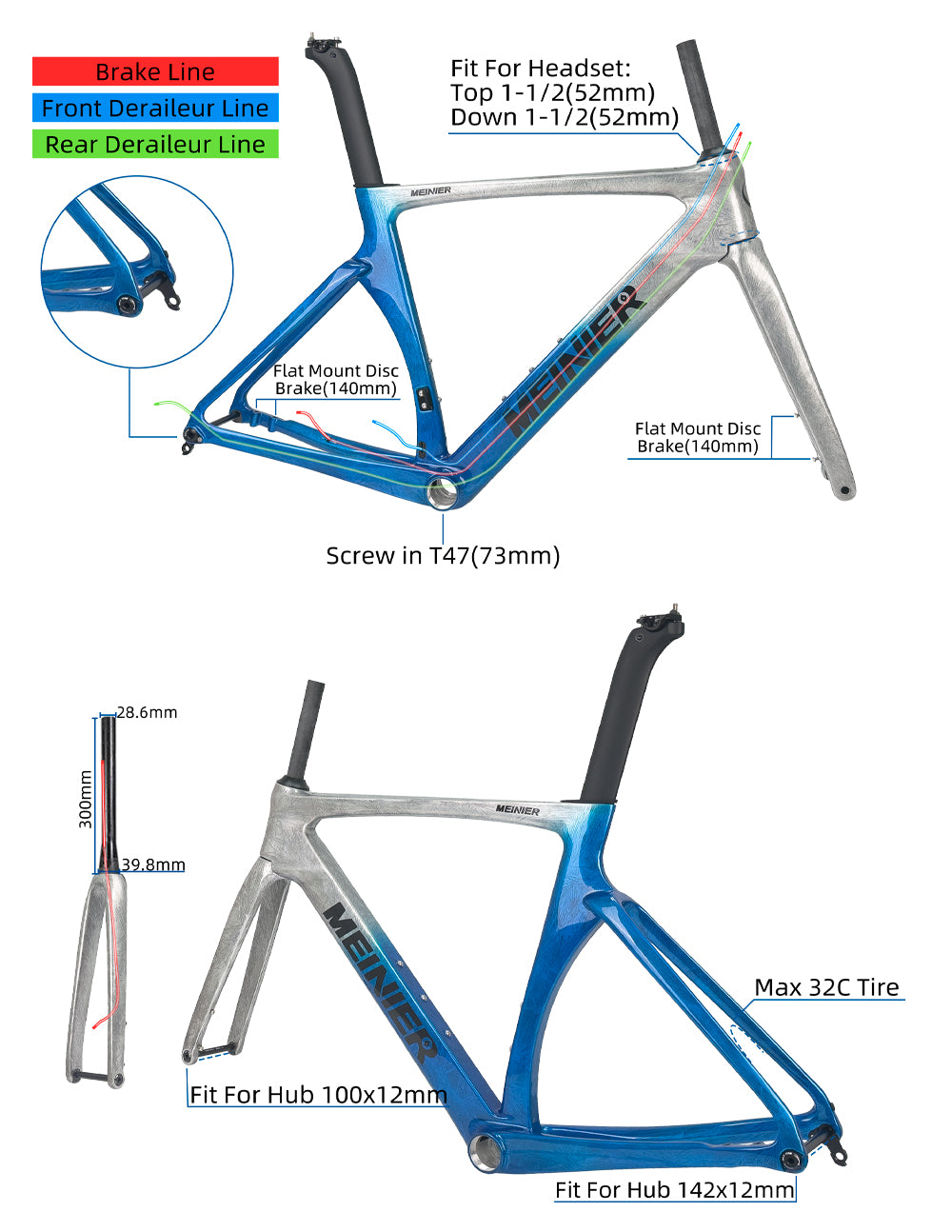 Carbon Road Bike Frame Internal Cable Routing   Lightweight Carbon Disc Road Bike Frame Racing Bike Road Bike Parts