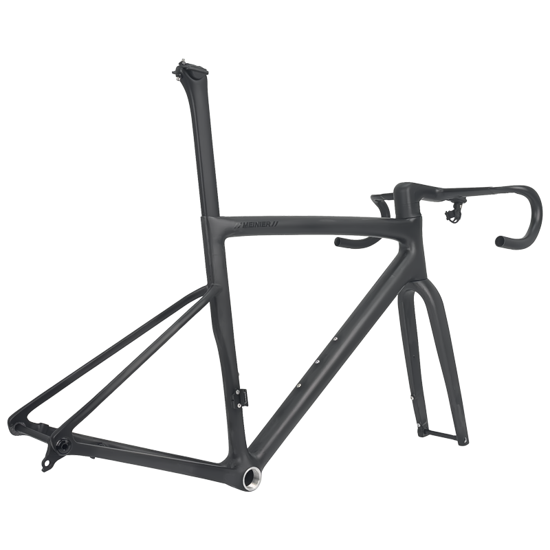 Lightweight Carbon Road Bike Frame with Integrated Handlebar Carbon Bike Frameset UDH Hanger Max 32C Tire for Road Bicycles