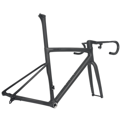 Lightweight Carbon Road Bike Frame with Integrated Handlebar Carbon Bike Frameset UDH Hanger Max 32C Tire for Road Bicycles