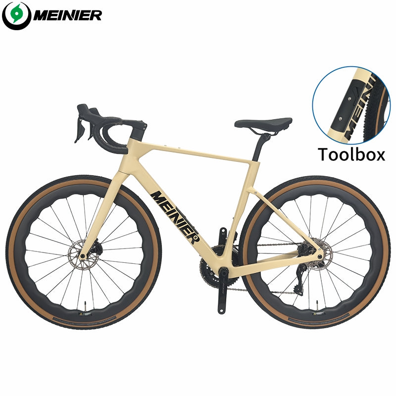 GRL615 Plus Full Carbon Gravel Road Bike 105 R7170 Di2 2x12S Full Internal Cable Routing Carbon Fiber Frame All Road Bicycle